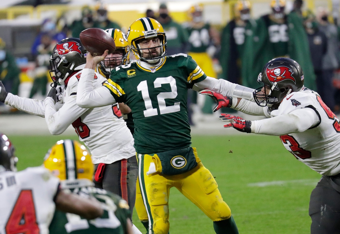 The Buccaneers defense stifled Aaron Rodgers and the Packers' second-half comeback attempt.Nfl Nfc Championship Game Tampa Bay Buccaneers At Green Bay Packers