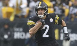 Nov 14, 2021; Pittsburgh, Pennsylvania, USA;  Pittsburgh Steelers quarterback Mason Rudolph (2) runs the ball against the Detroit Lions during the third quarter at Heinz Field. The game ended in a 16-16 tie. Mandatory Credit: Charles LeClaire-USA TODAY Sports