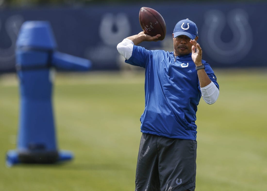 Marcus Brady was hired as offensive coordinator in 2021. (File Photo Indianapolis Colts Rookie Minicamp On Friday May 11 2018