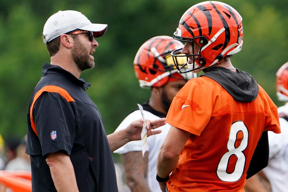 Cincinnati Bengals offensive coordinator Brian Callahan completed an interview with the Titans on Jan. 12.